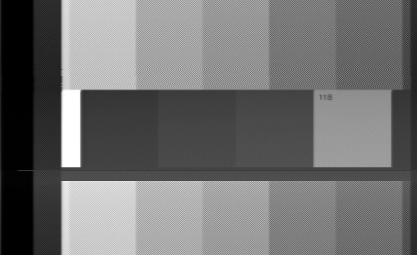 Bar pattern rendered soft and low-detail